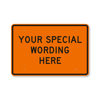 Customizable Horizontal Orange & Black Template Parking Sign