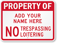 Custom Property Of Sign