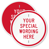 Customizable Circle Red Template Parking Sign