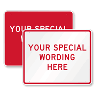 Customizable Horizontal Red Sign