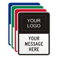 Customizable Split Logo Template Parking Sign