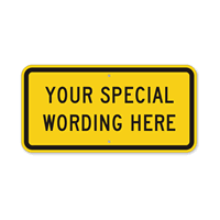 Customizable Horizontal Yellow & Black Template Parking Sign