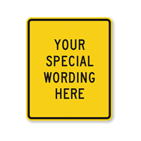 Customizable Vertical Yellow & Black Template Parking Sign