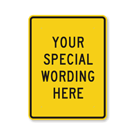Customizable Vertical Yellow & Black Template Parking Sign