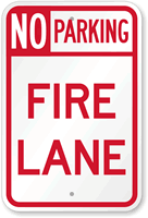 Delaware Fire Lane No Parking Sign