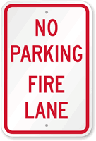 Delaware Fire Lane No Parking Sign