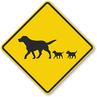 Dog Crossing Symbol Sign