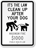 Clean Up After Your Dog Sign