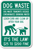 Clean Up After Your Dog - Dog Poop Sign