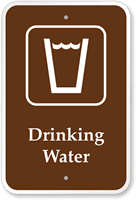 Drinking Water Campground Park Sign