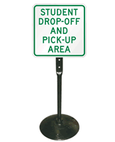 Drop Off and Pick Up Area Sign & Post Kit