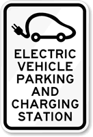 Electric Vehicle Charging Station Sign