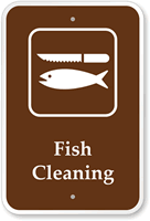 Fish Cleaning Campground Park Sign