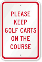 Golf Cart Sign