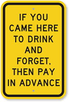 Humorous Bar Sign