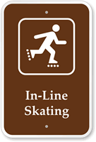 In Line Skating - Campground Guide Sign