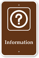 Information Campground Park Sign with Graphic