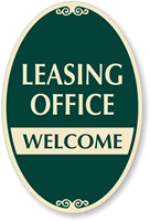 Leasing Office Welcome Sign