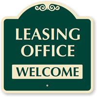 Leasing Office Welcome Sign