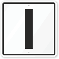 Letter I Parking Spot Sign