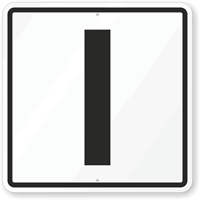 Letter I Parking Spot Sign