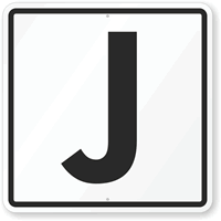 Letter J Parking Spot Sign
