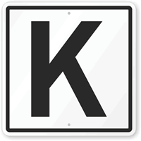 Letter K Parking Spot Sign