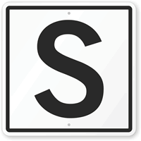 Letter S Parking Spot Sign