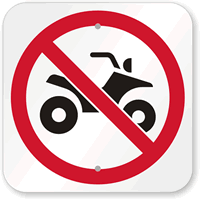 No All-Terrain Vehicle Symbol Sign