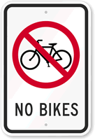 No Bikes Sign