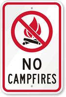 No Campfires Sign