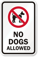 No Dogs Allowed Sign (with Graphic)