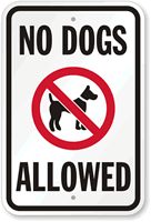 No Dogs Allowed Sign (with Graphic)