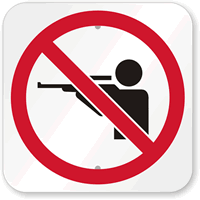 No Hunting Symbol Sign