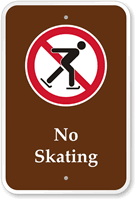 No Skating Campground Park Sign