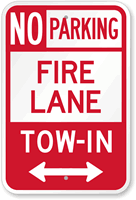 North Carolina Fire Lane No Parking Sign