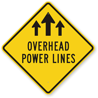 Overhead Power Lines Sign