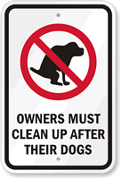 Owners Must Clean Up After Their Dogs Sign