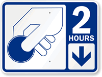 2 Hour Pay Parking Sign with Symbol