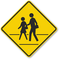 Pedestrian Crossing Symbol Sign