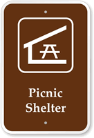 Picnic Shelter Campground Park Sign