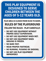 Playground Rules Sign