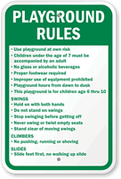 Playground Rules Sign