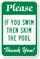 Pool Rules Sign