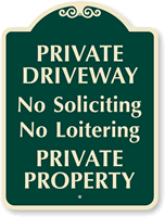 Private Residence No Soliciting Sign