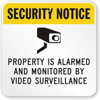 Property Is Monitored By Video Surveillance Graphic Sign