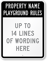 Playground Rules Sign