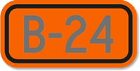 Parking Spot (black on orange) Sign