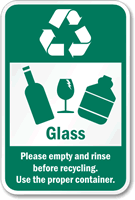 Recycle Glass Sign