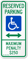 Reserved Parking Handicapped Sign